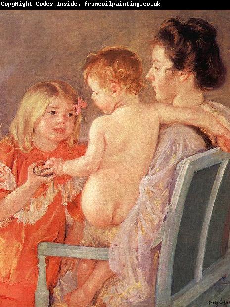 Mary Cassatt Sara Handing a Toy to the Baby